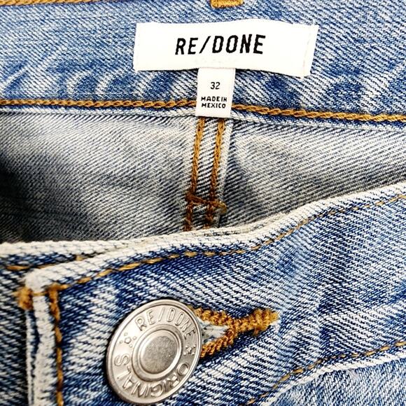 NEW Re/ Done Loose Straight Leg Jean in Wasted Indigo 32 - Picture 12 of 14